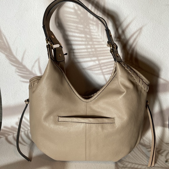 LODIS Medium Whipstitch Leather Tote, Lacey, Ash, NWT - Picture 3 of 13